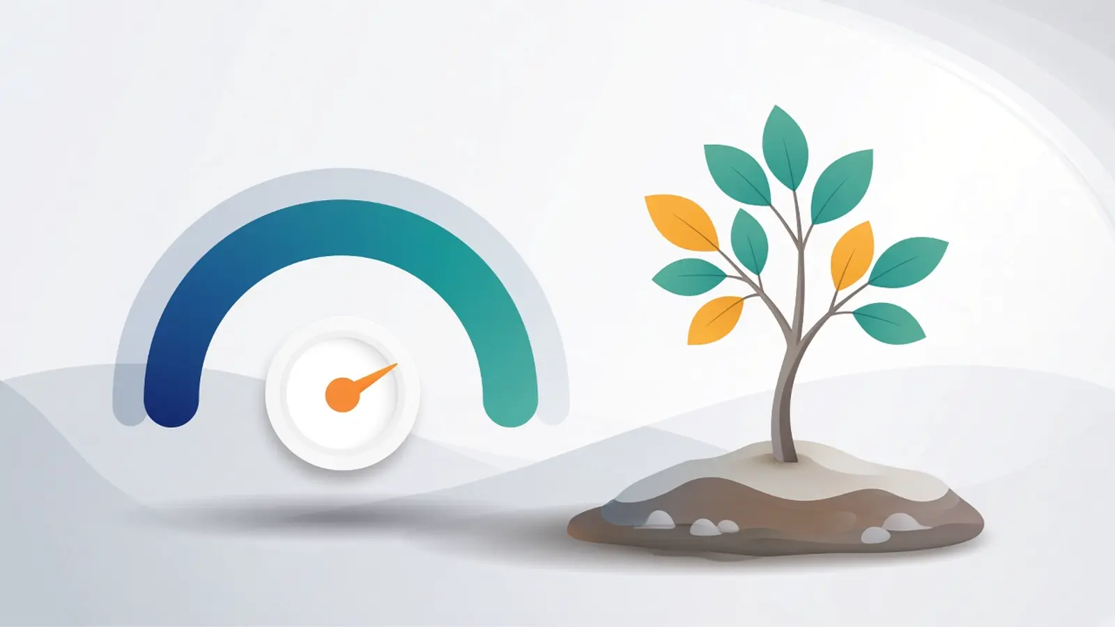 Credit gauge and tree showing separate paths to build credit