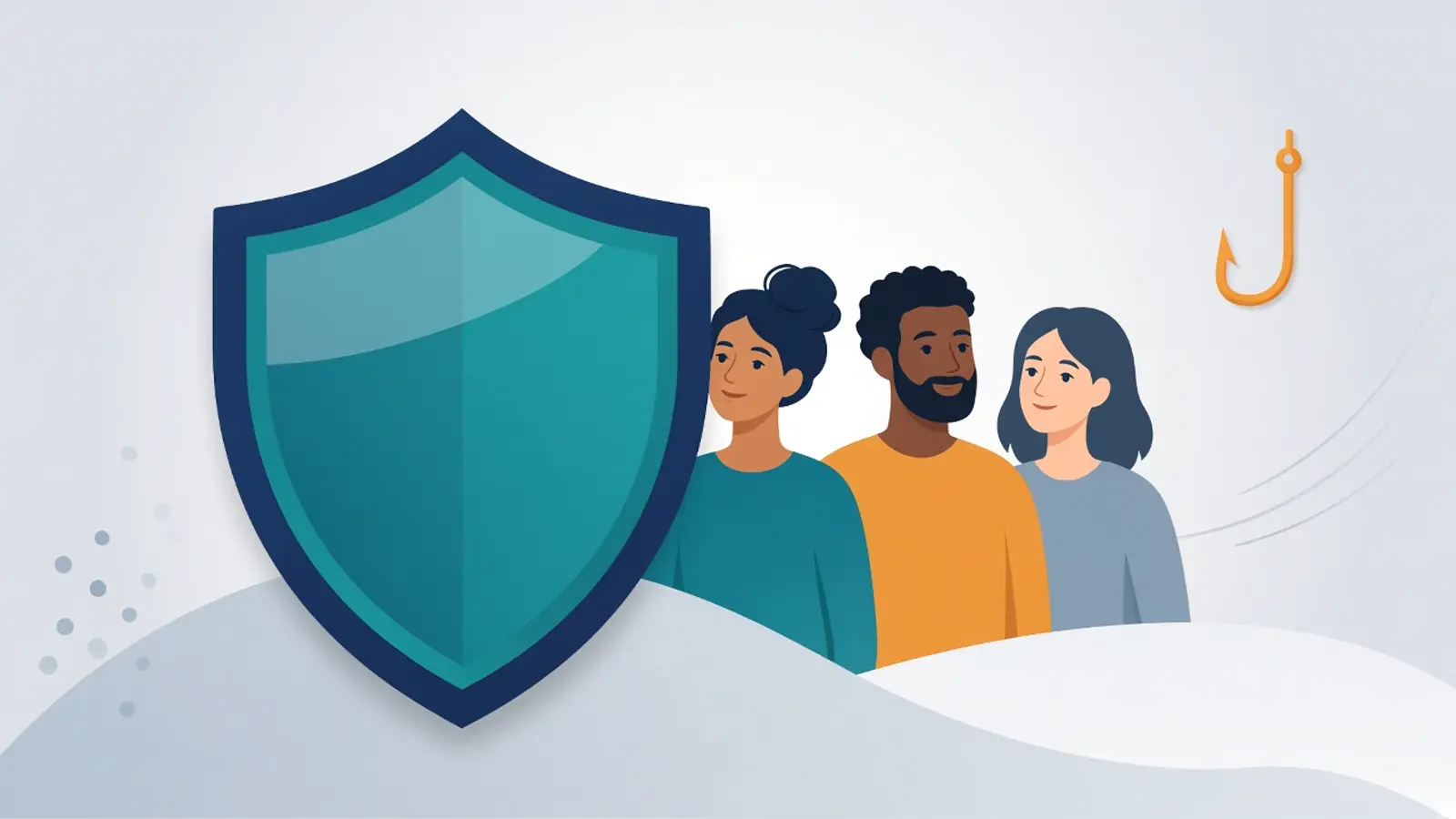 Shield and phone illustrating protection from loan scams